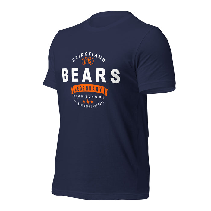 Bridgeland High School Bears Premium Navy Unisex T-shirt 44a