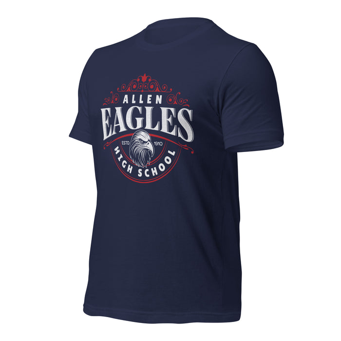 Allen High School Eagles Premium Navy Blue Unisex T-shirt 214a