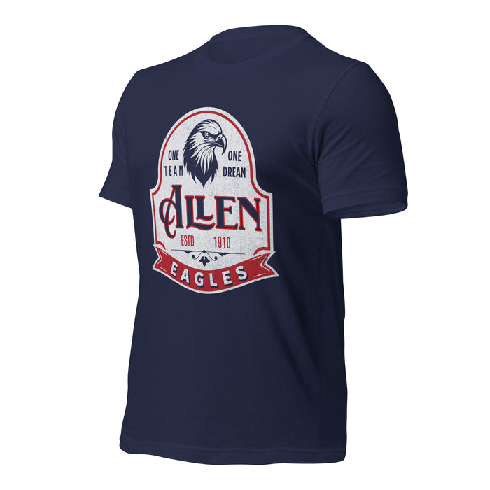 Allen High School Eagles Premium Navy Blue Unisex T-shirt 215a