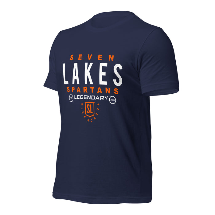 Seven Lakes High School Spartans Navy Premium Unisex T-shirt 003a