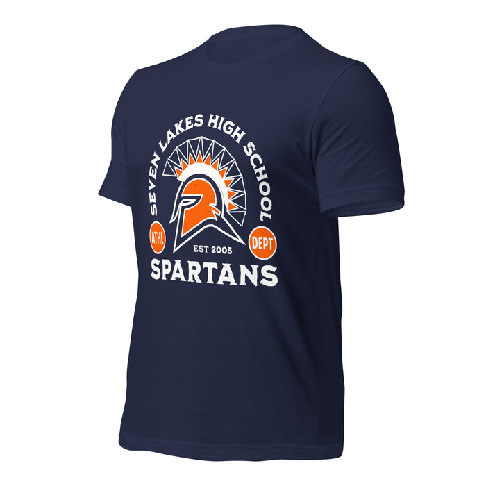 Seven Lakes High School Spartans Navy Premium Unisex T-shirt 208a