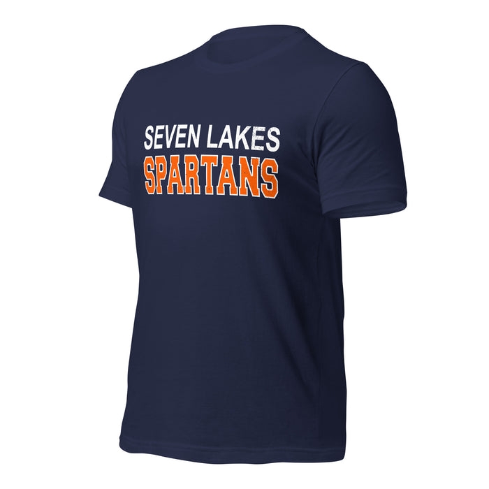 Seven Lakes High School Spartans Navy Premium Unisex T-shirt 010a