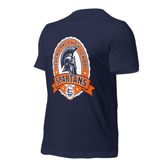 Seven Lakes High School Spartans Navy Premium Unisex T-shirt 212a