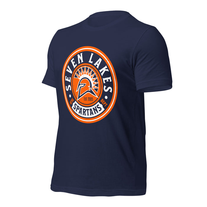 Seven Lakes High School Spartans Navy Premium Unisex T-shirt 220a