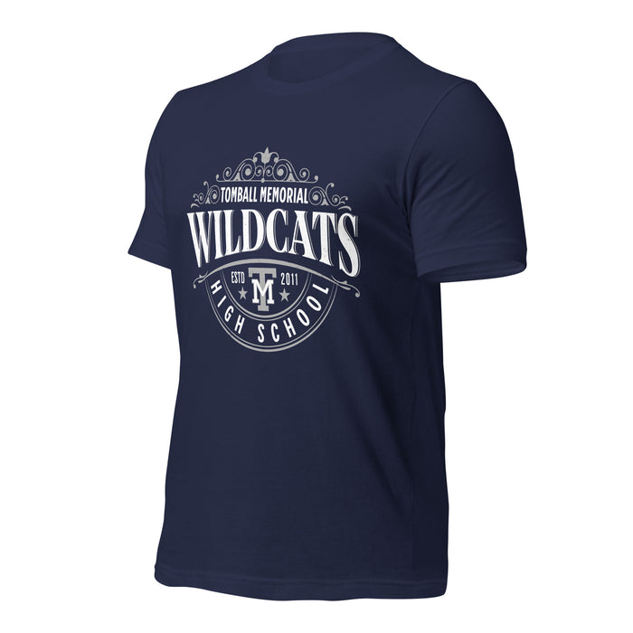 Tomball Memorial High School Wildcats Navy Premium Unisex T-shirt 211a