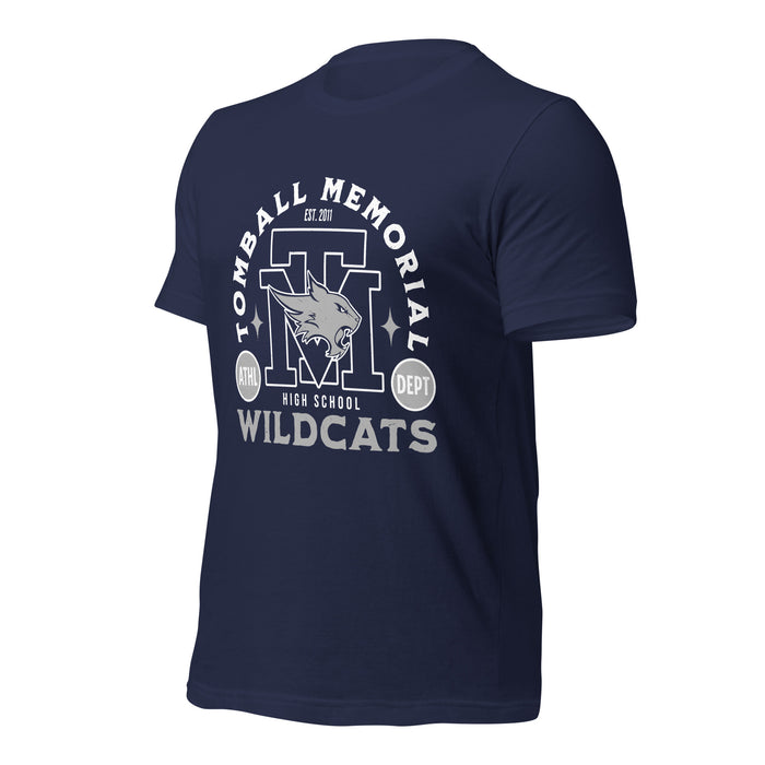 Tomball Memorial High School Wildcats Navy Premium Unisex T-shirt 208a