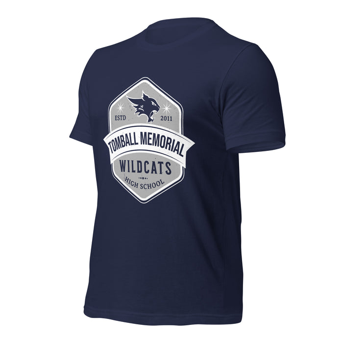 Tomball Memorial High School Wildcats Navy Premium Unisex T-shirt 209a