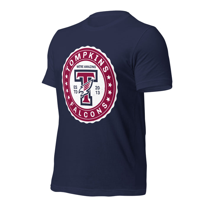 Tompkins High School Falcons Navy Premium Unisex T-shirt 216a