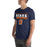 Man wearing Bridgeland High School Bears Premium Navy Blue Unisex T-shirt 049