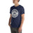 Man wearing Flower Mound High School Jaguars Navy Blue Premium T-shirt 203