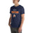 Man wearing Seven Lakes High School Spartans Navy Blue Premium Unisex T-shirt 040