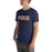 Man wearing Seven Lakes High School Spartans Navy Blue Premium Unisex T-shirt 200