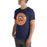 Man wearing Seven Lakes High School Spartans Navy Blue Premium Unisex T-shirt 239