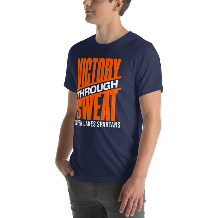 Seven Lakes High School Spartans Navy Blue Premium Unisex T-shirt 241