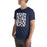 Man wearing Seven Lakes High School Spartans Navy Blue Premium Unisex T-shirt 236
