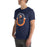 Close-up view of Seven Lakes High School Spartans Navy Blue Premium Unisex T-shirt 229