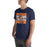 Man wearing Seven Lakes High School Spartans Navy Blue Premium Unisex T-shirt 233