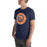 Man wearing Seven Lakes High School Spartans Navy Blue Premium Unisex T-shirt 224