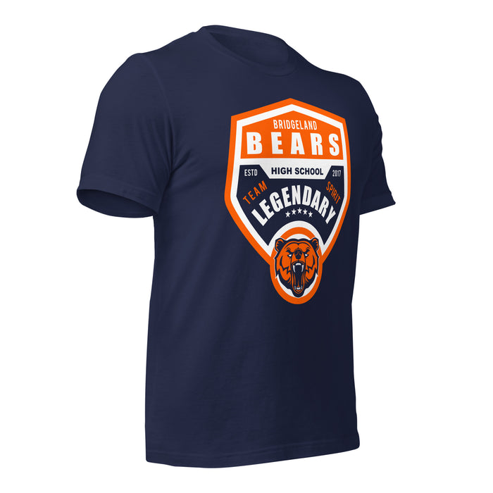 Bridgeland High School Bears Premium Navy Unisex T-shirt 14b