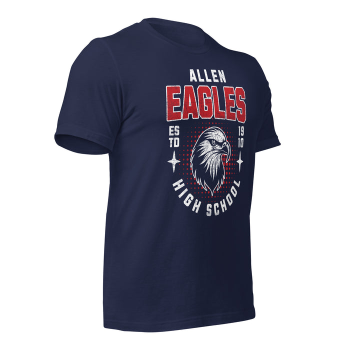 Allen High School Eagles Premium Navy Blue Unisex T-shirt 201b