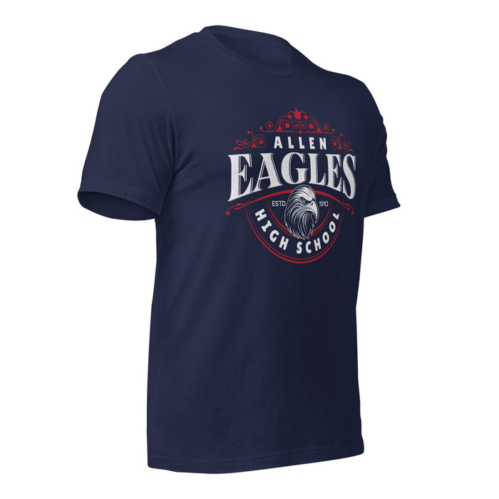 Allen High School Eagles Premium Navy Blue Unisex T-shirt 214b