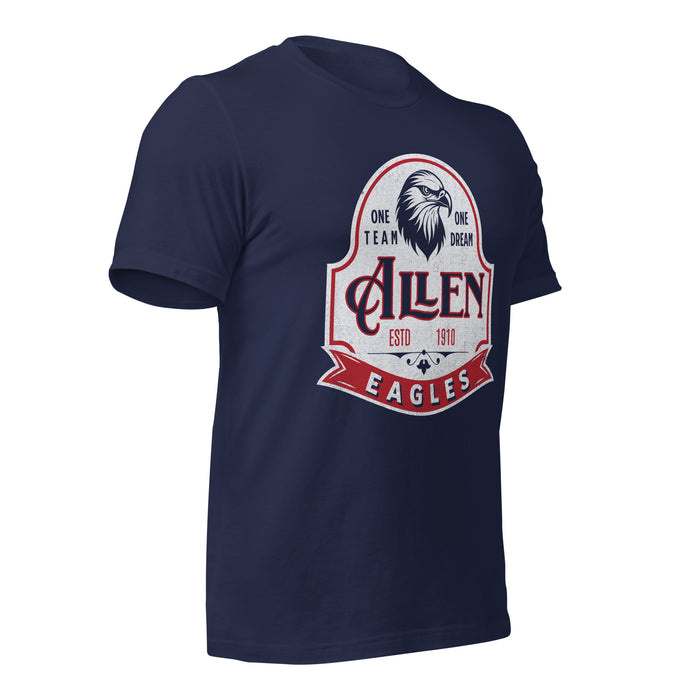 Allen High School Eagles Premium Navy Blue Unisex T-shirt 215b