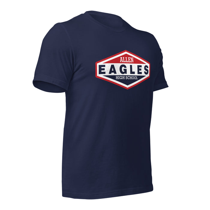 Allen High School Eagles Premium Navy Blue Unisex T-shirt 009b