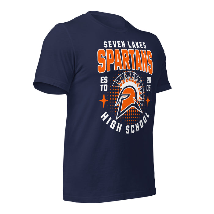 Seven Lakes High School Spartans Navy Premium Unisex T-shirt 204b