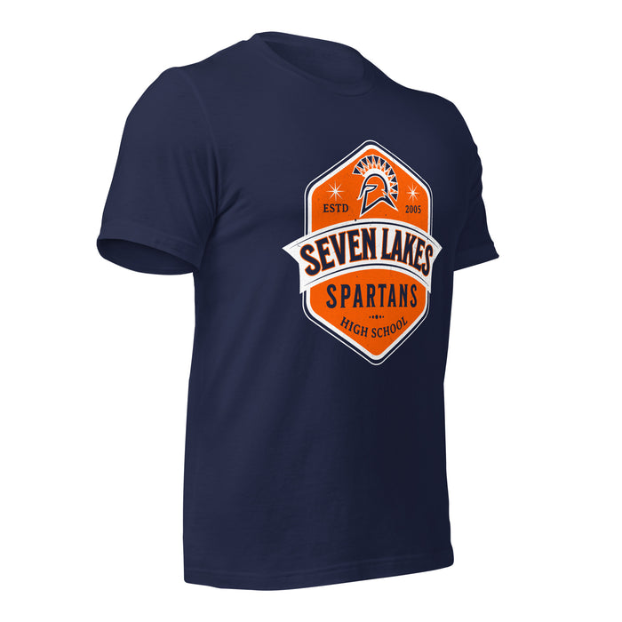 Seven Lakes High School Spartans Navy Premium Unisex T-shirt 209b