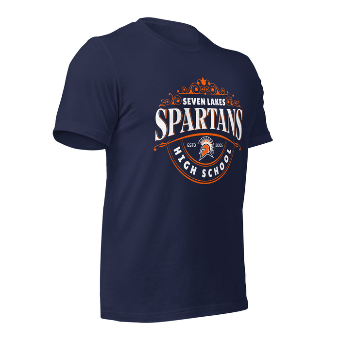 Seven Lakes High School Spartans Navy Premium Unisex T-shirt 211b