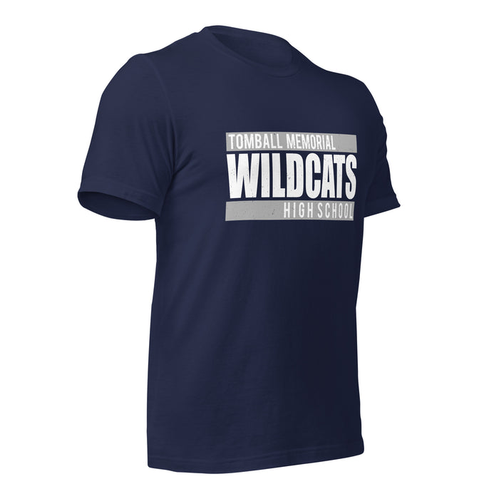 Tomball Memorial High School Wildcats Navy Premium Unisex T-shirt 098b