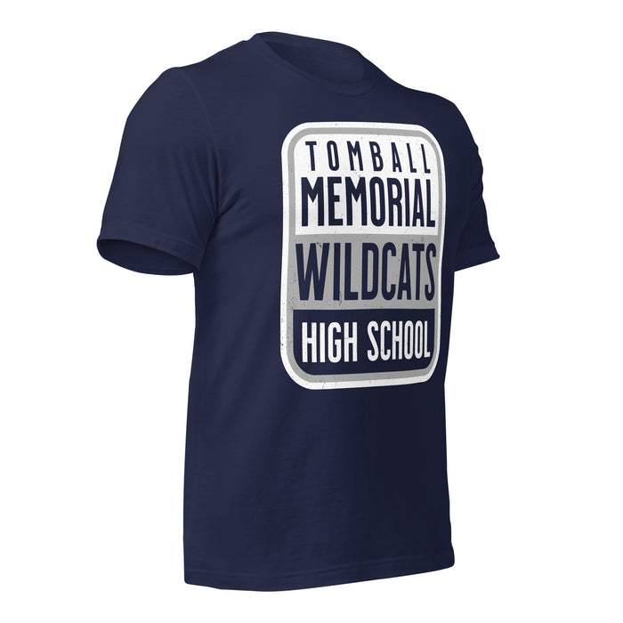 Tomball Memorial High School Wildcats Navy Premium Unisex T-shirt 001b