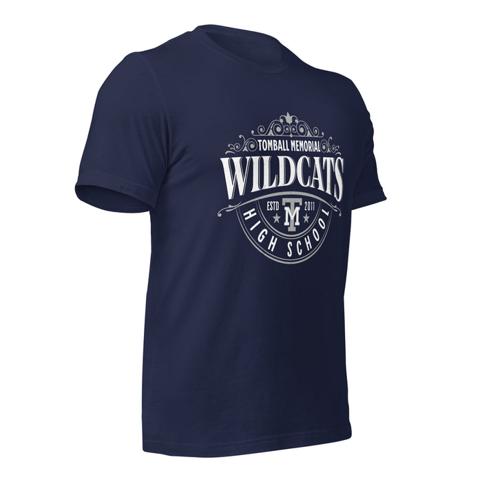 Tomball Memorial High School Wildcats Navy Premium Unisex T-shirt 211b