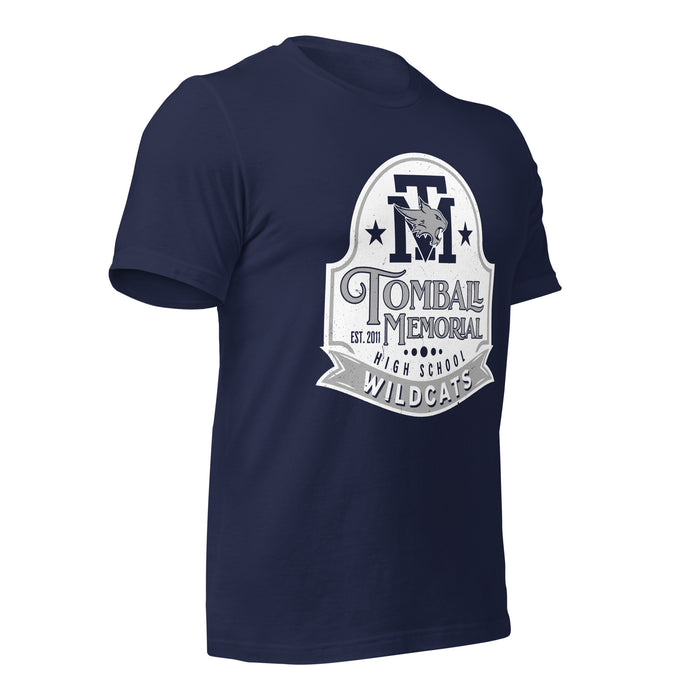 Tomball Memorial High School Wildcats Navy Premium Unisex T-shirt 201b