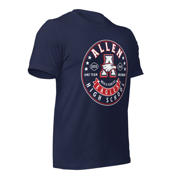 Allen High School Eagles Premium Navy Blue Unisex T-shirt 220b