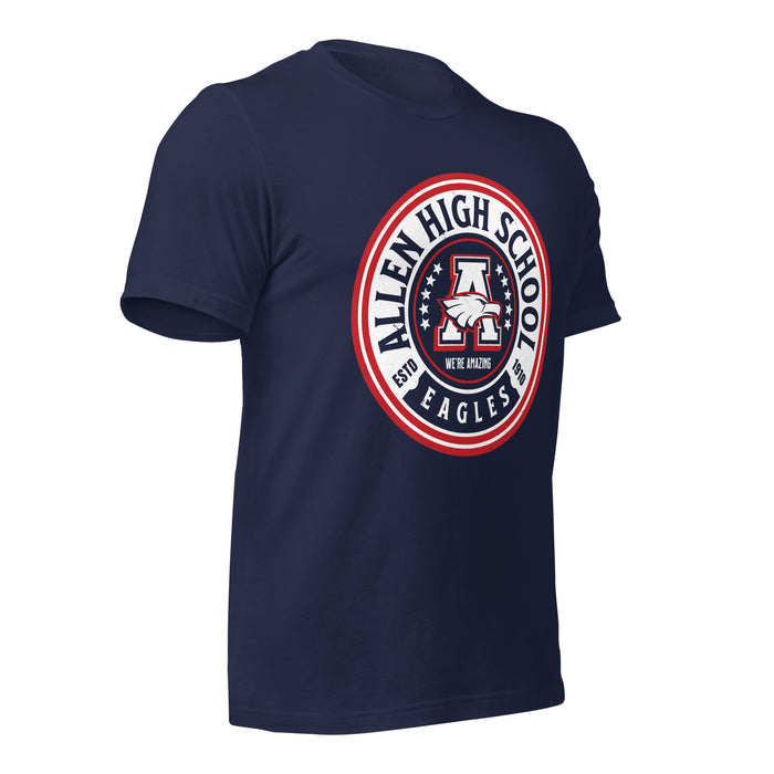 Allen High School Eagles Premium Navy Blue Unisex T-shirt 208b