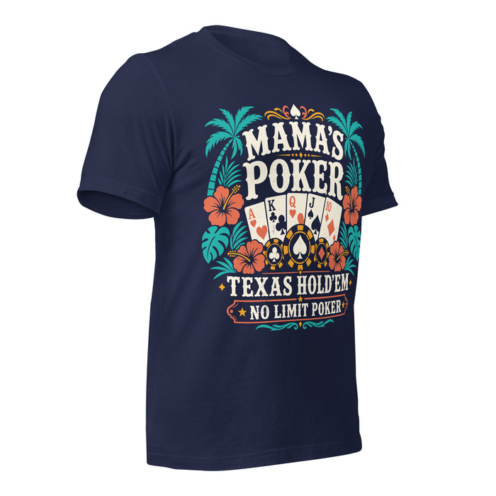 Right profile view of Mama's Poker Premium Unisex T-shirt 223