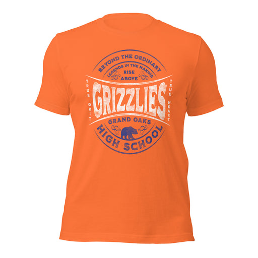 Grand Oaks High School Grizzlies Premium Orange Unisex T-shirt 10