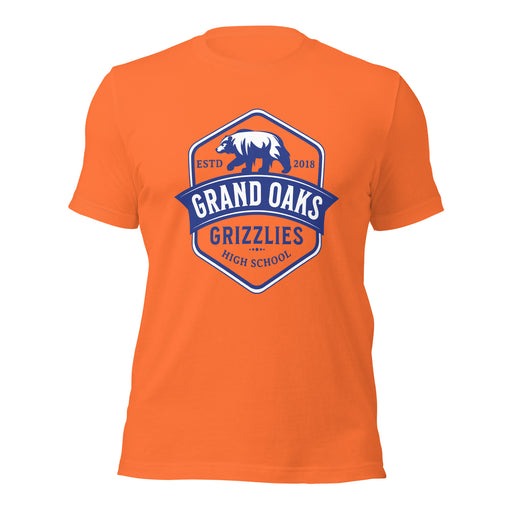 Grand Oaks High School Grizzlies Premium Orange Unisex T-shirt 15