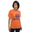 Woman wearing a Grand Oaks High School Grizzlies Premium Orange Unisex T-shirt 18