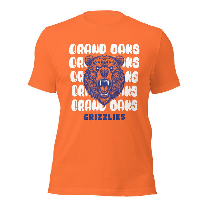 Grand Oaks High School Grizzlies Premium Orange Unisex T-shirt 28