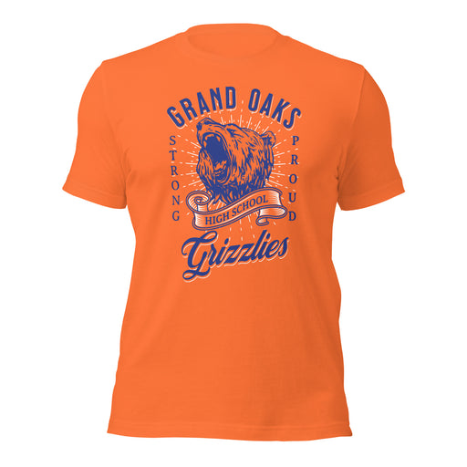 Grand Oaks High School Grizzlies Premium Orange Unisex T-shirt 26