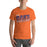 Man wearing a Grand Oaks High School Grizzlies Premium Orange Unisex T-shirt 32