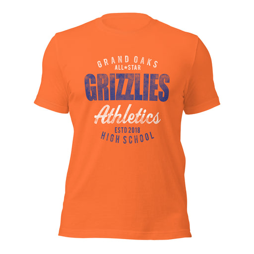 Grand Oaks High School Grizzlies Premium Orange Unisex T-shirt 34