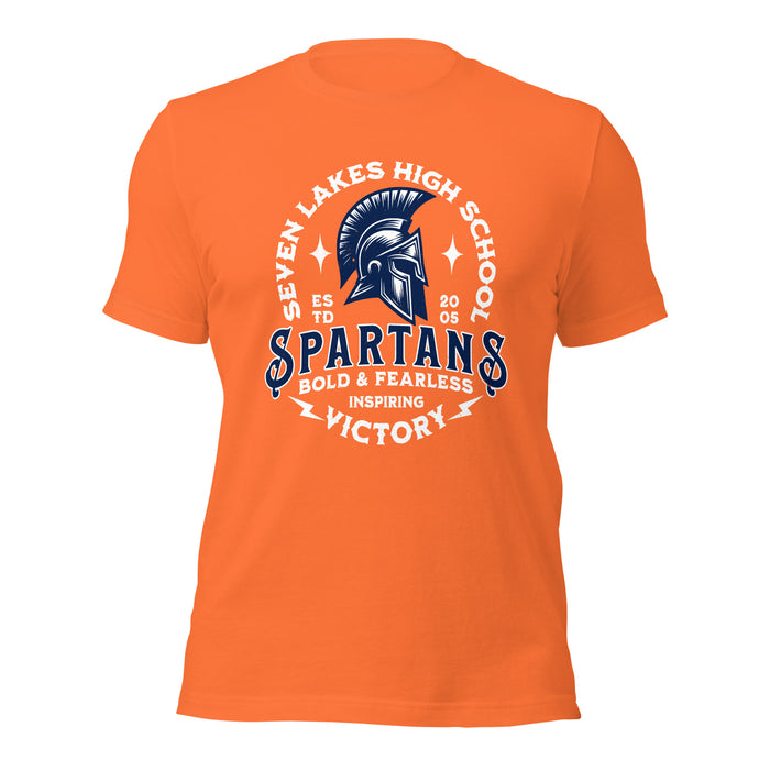 Seven Lakes High School Spartans Orange Premium Unisex T-shirt 206