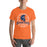 Man wearing Seven Lakes High School Spartans Orange Premium Unisex T-shirt 206