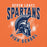 Close-up view of Seven Lakes High School Spartans Orange Premium Unisex T-shirt 213