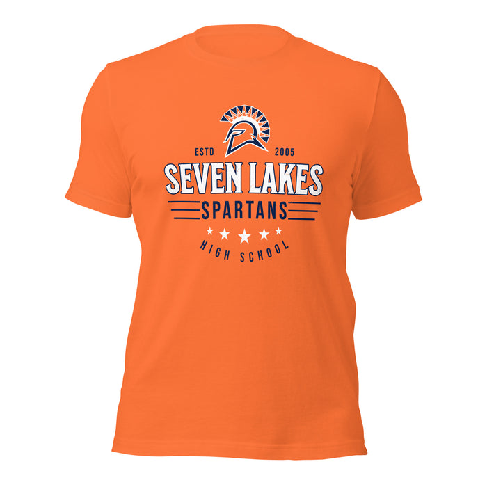 Seven Lakes High School Spartans Orange Premium Unisex T-shirt 217