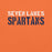 Close-up view of Seven Lakes High School Spartans Orange Premium Unisex T-shirt 017