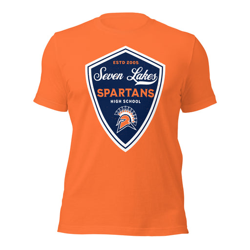 Seven Lakes High School Spartans Orange Premium Unisex T-shirt 225